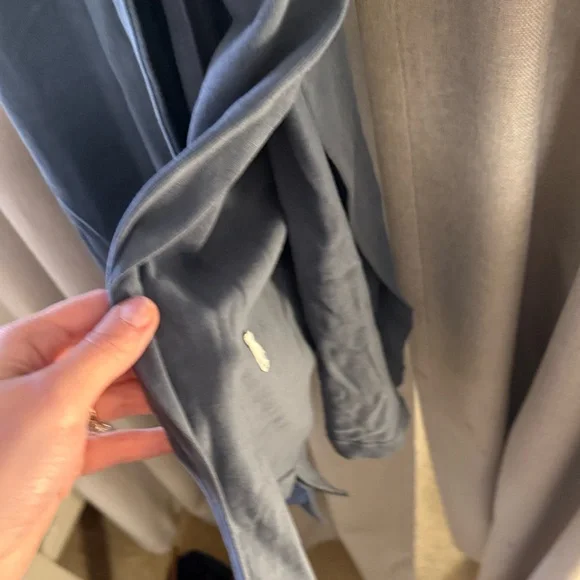 Zara Jersey Knit Blue Women’s Belted Midi Dress M - Picture 2 of 3